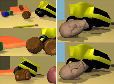Tire and face deformation