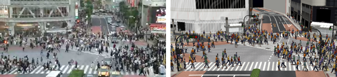 Virtual Shibuya crossing