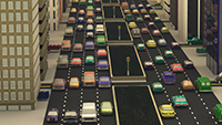 Interactive Hybrid Simulation of Large-scale Traffic