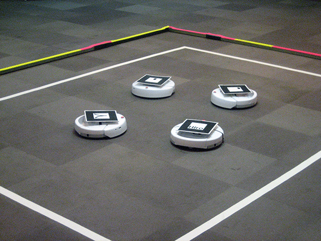 Photo of four iRobot Create robots